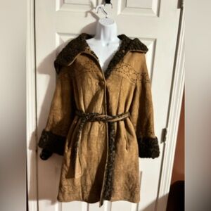 Giuliana Teso Persian Lamb Fur Sueded Double Faced  Reversible Coat - Size Small